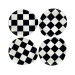 Black Check Coaster - Set of 4