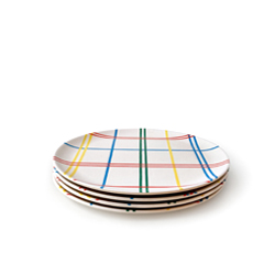 Plaid Side Plate - 4 set