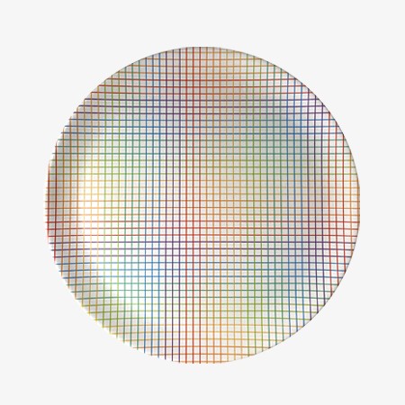 Rainbow Grid Dinner Plate - 4 set