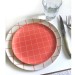 Red Grid Side Plate - 4 set