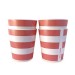 Stripe Cup in Red - 4 set