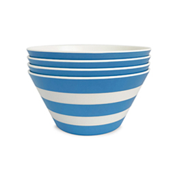 Stripe Bowl in Blue - 4 set