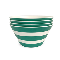 Stripe Bowl in Green - 4 set