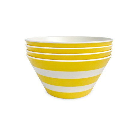 Stripe Bowl in Yellow - 4 set