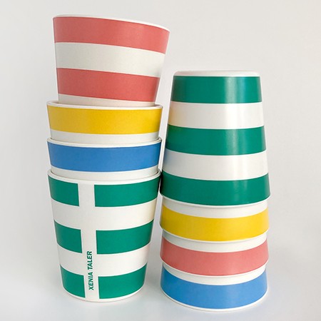 Stripe Cup Assorted - 4 set