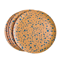 Terrazzo Orange Side Plates   <p> Set of 4 </p>