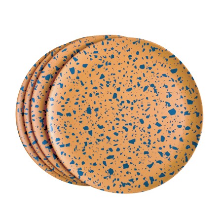 Terrazzo Orange Side Plates   <p> Set of 4 </p>