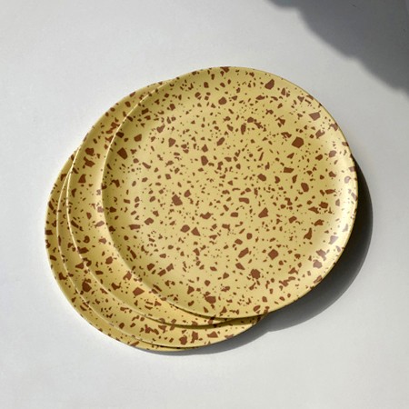 Terrazzo Yellow Side Plates   <p> Set of 4 </p>