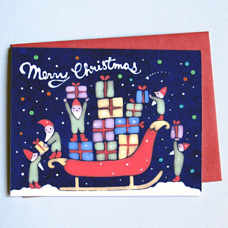 Busy Elves Card